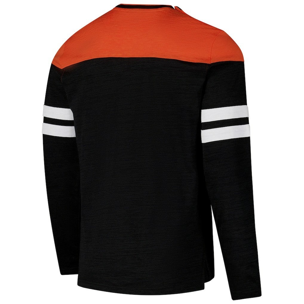Cincinnati Bengals G-III Sports by Carl Banks Adaptive Hail Mary Long Sleeve T-Shirt - Black/Orange cheap