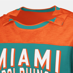 Miami Dolphins G-III Sports by Carl Banks Adaptive Hail Mary Long Sleeve T-Shirt - Aqua/Orange for sale