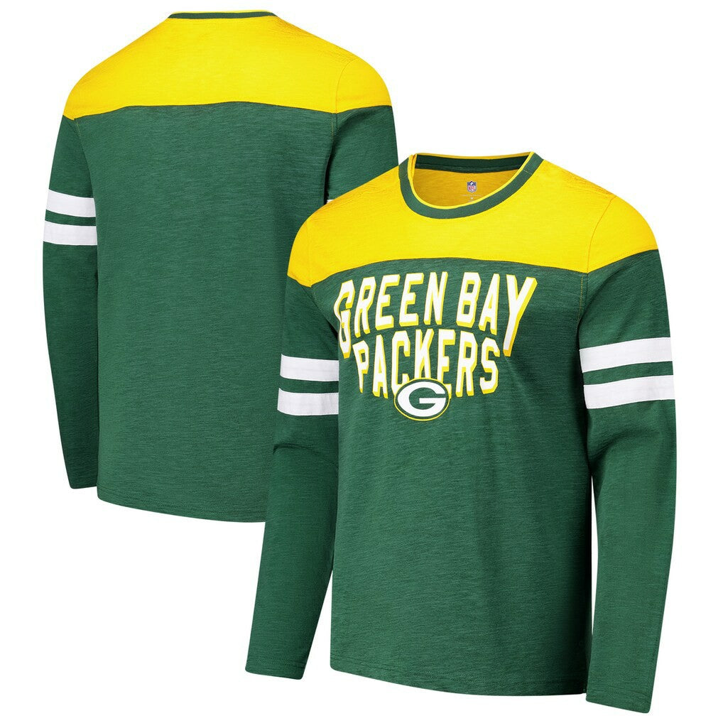 Green Bay Packers G-III Sports by Carl Banks Adaptive Hail Mary Long Sleeve T-Shirt - Green/Gold discount