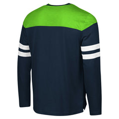 Seattle Seahawks G-III Sports by Carl Banks Adaptive Hail Mary Long Sleeve T-Shirt - College Navy/Neon Green on sale