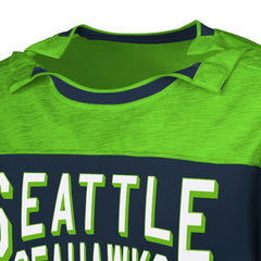 Seattle Seahawks G-III Sports by Carl Banks Adaptive Hail Mary Long Sleeve T-Shirt - College Navy/Neon Green on sale