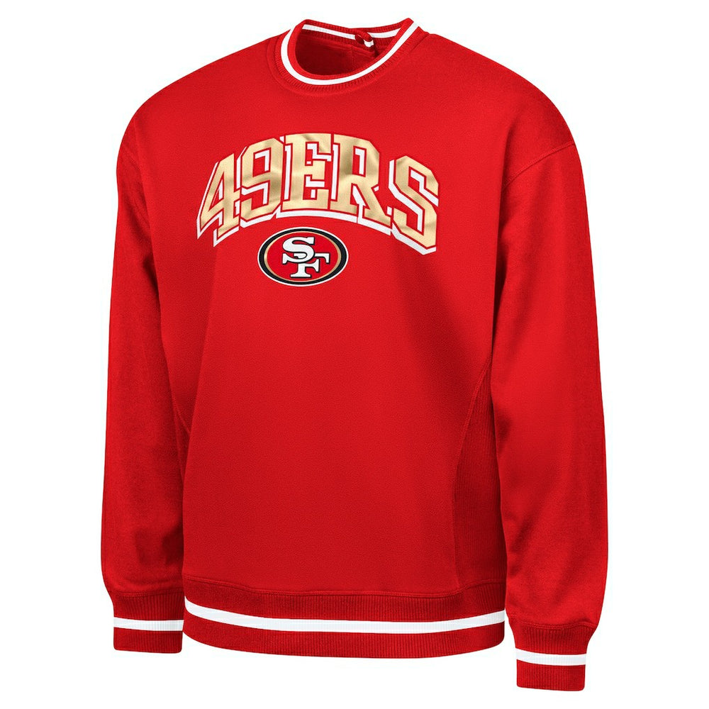 San Francisco 49ers G-III Sports by Carl Banks Adaptive Blocker Fleece Pullover Sweatshirt - Scarlet on sale