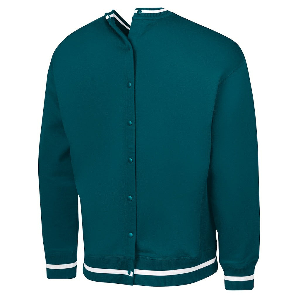 Philadelphia Eagles G-III Sports by Carl Banks Adaptive Blocker Fleece Pullover Sweatshirt - Midnight Green cheap