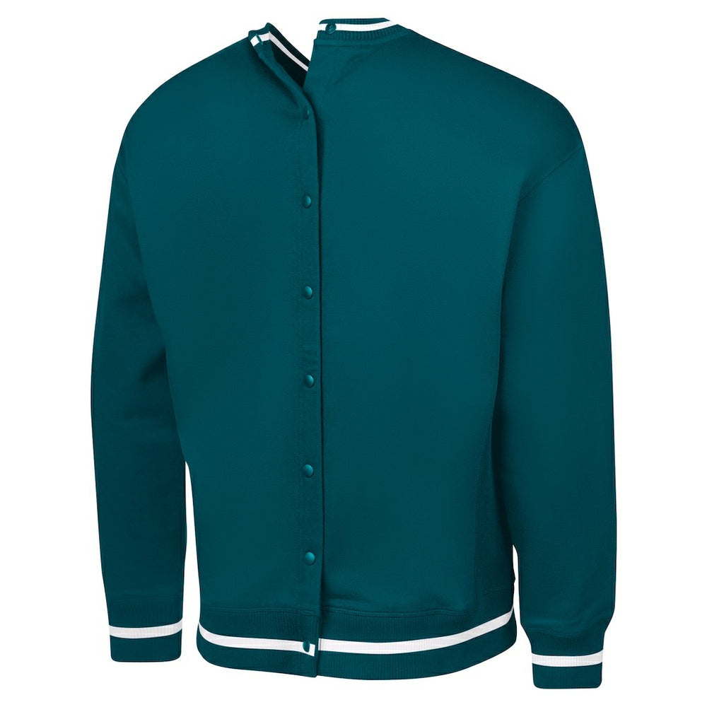 Philadelphia Eagles G-III Sports by Carl Banks Adaptive Blocker Fleece Pullover Sweatshirt - Midnight Green cheap