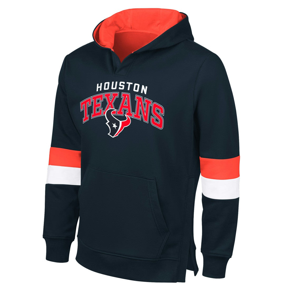 Houston Texans G-III Sports by Carl Banks Adaptive Faceoff Pullover Hoodie - Navy/Red cheap
