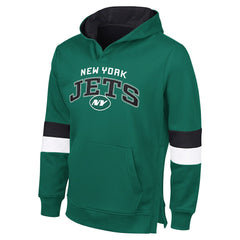 New York Jets G-III Sports by Carl BanksMen's Adaptive Faceoff Pullover Hoodie - Green/Gray for sale
