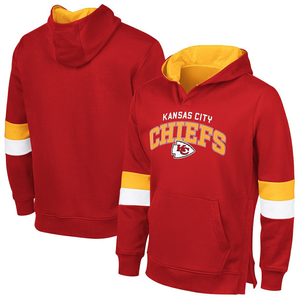 Kansas City Chiefs G-III Sports by Carl Banks Adaptive Faceoff Pullover Hoodie - Red/Gold outlet