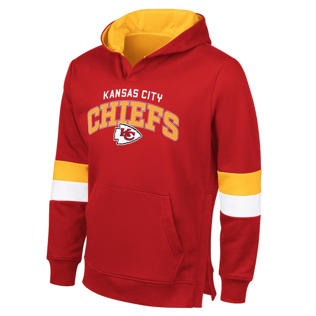 Kansas City Chiefs G-III Sports by Carl Banks Adaptive Faceoff Pullover Hoodie - Red/Gold outlet