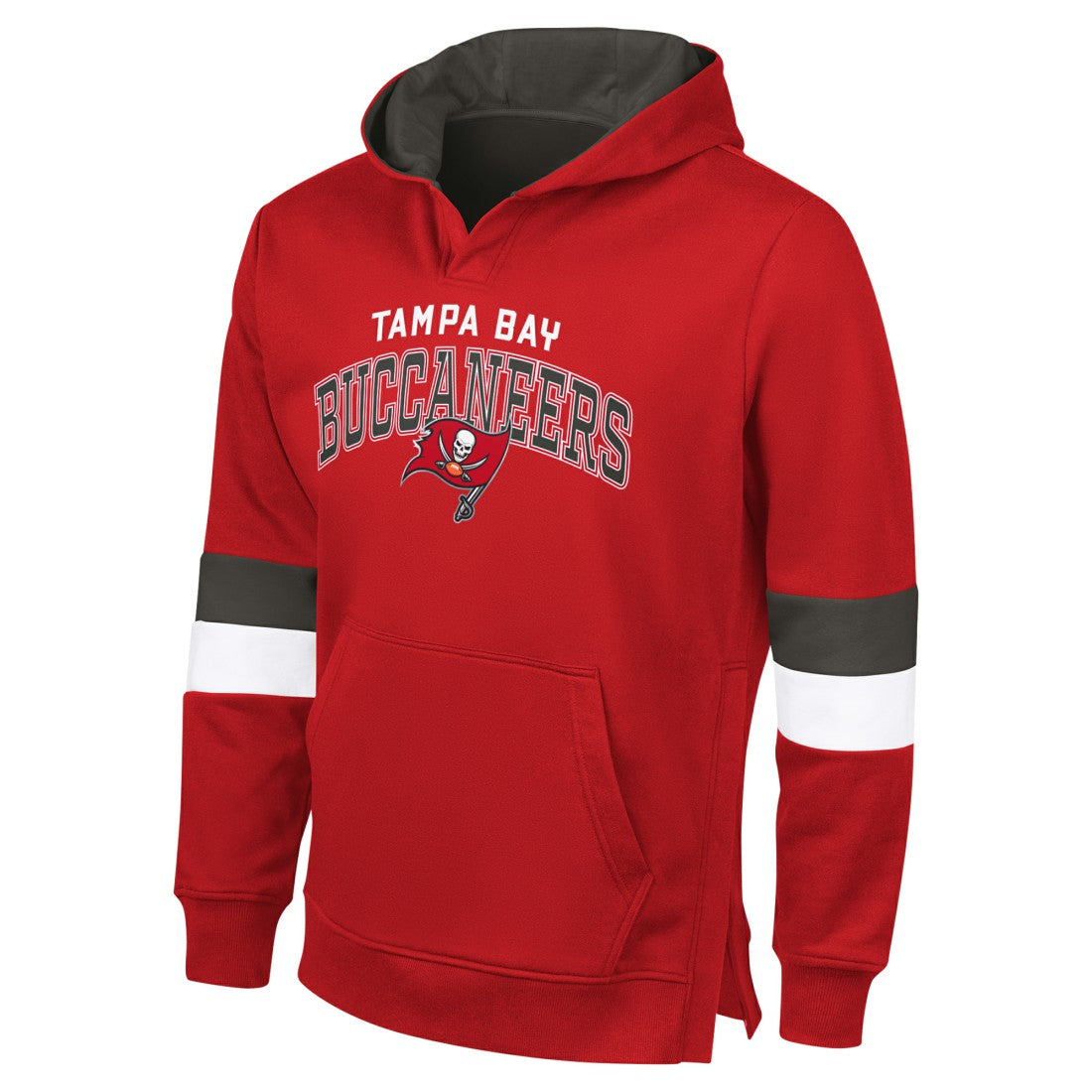 Tampa Bay Buccaneers G-III Sports by Carl BanksMen's Adaptive Faceoff Pullover Hoodie - Red/Pewter discount