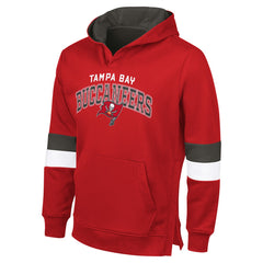 Tampa Bay Buccaneers G-III Sports by Carl BanksMen's Adaptive Faceoff Pullover Hoodie - Red/Pewter discount