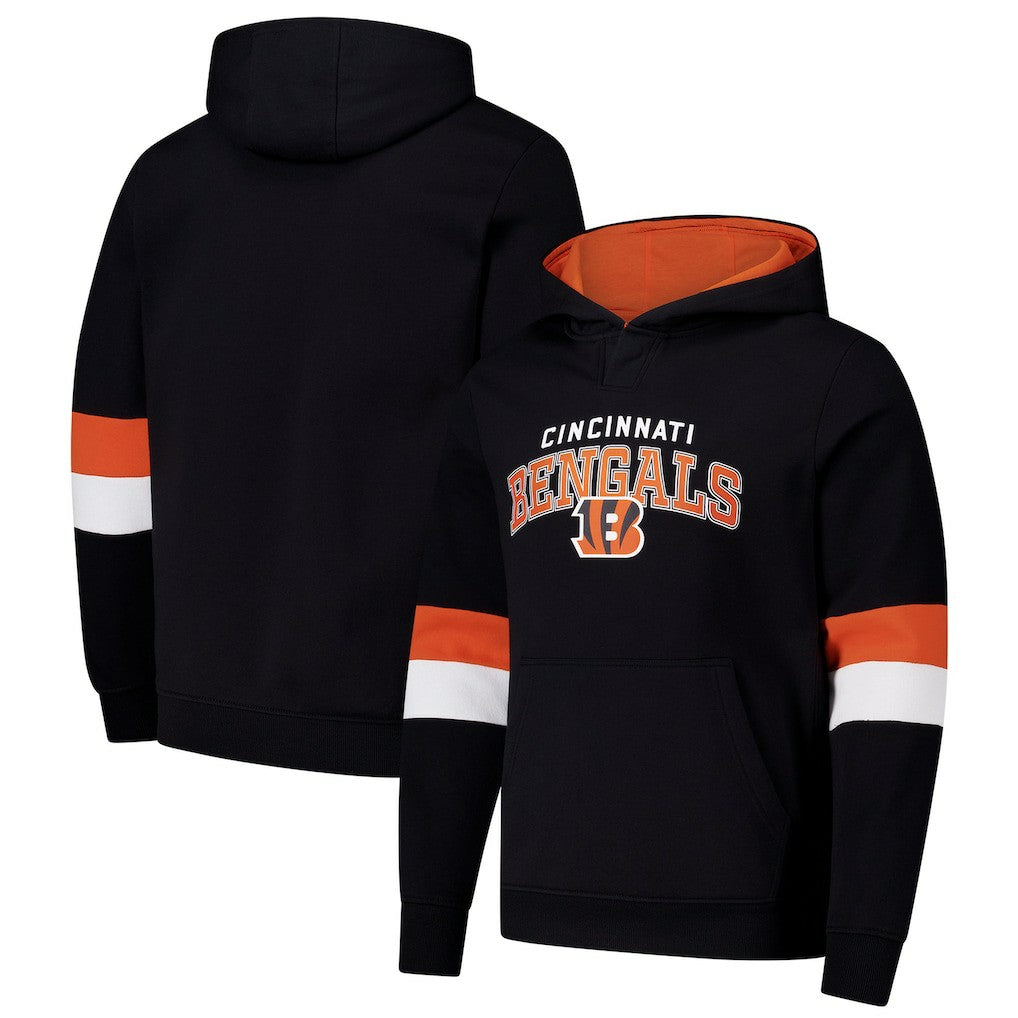 Cincinnati Bengals G-III Sports by Carl Banks Adaptive Faceoff Pullover Hoodie - Black/Orange cheap