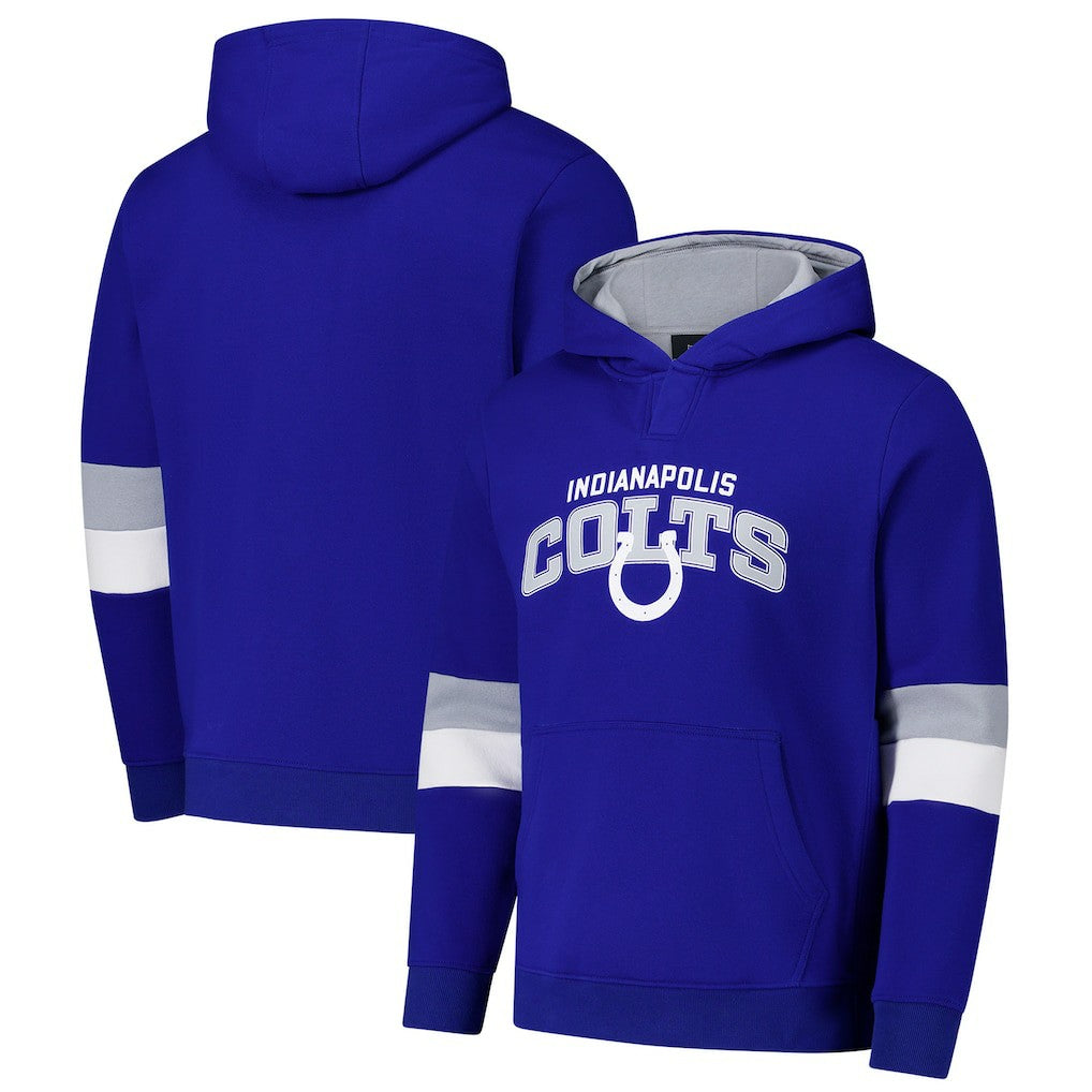 Indianapolis Colts G-III Sports by Carl Banks Adaptive Faceoff Pullover Hoodie - Royal/Silver outlet