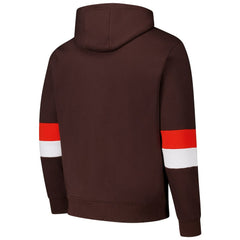 Cleveland Browns G-III Sports by Carl Banks Adaptive Faceoff Pullover Hoodie - Brown/Orange discount