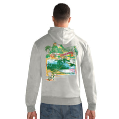 New York Jets Margaritaville Time Flies Garment Dyed Pullover Hoodie - Gray outlet
