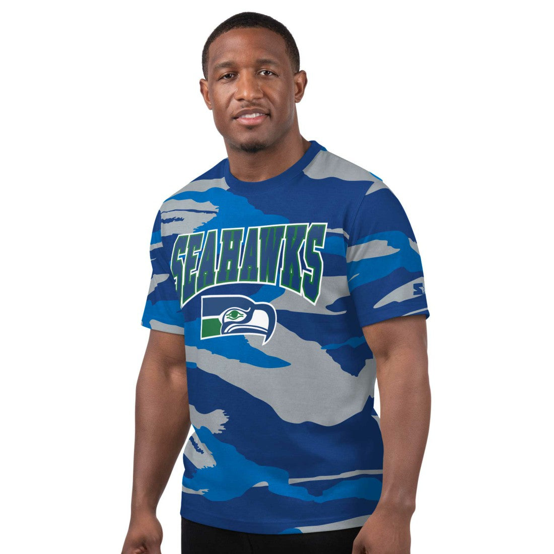 Seattle Seahawks Starter Thursday Night Gridiron Classics Vintage Logo T-Shirt - Royal/Gray on sale
