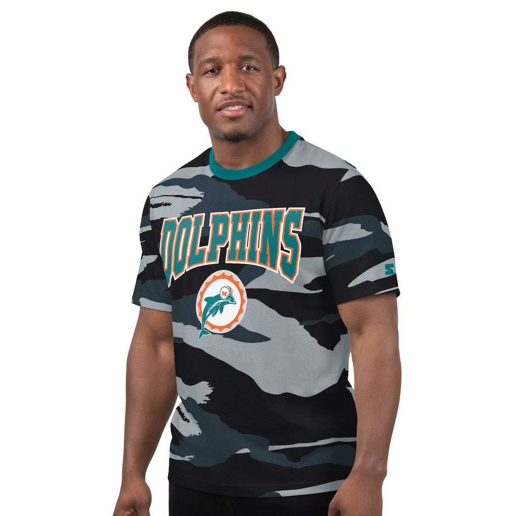 Miami Dolphins Starter Thursday Night Gridiron Classics Vintage Logo T-Shirt - Camo/Gray sale