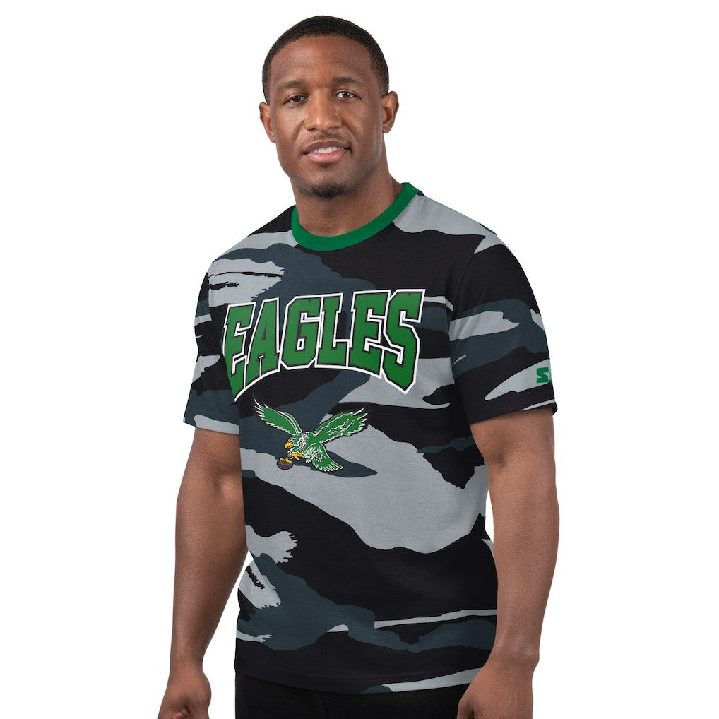 Philadelphia Eagles Starter Thursday Night Gridiron Classics Vintage Logo T-Shirt - Camo/Gray on sale