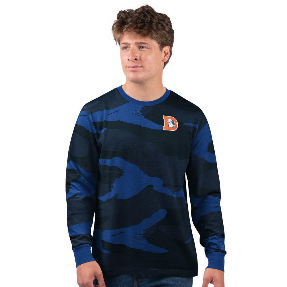 Denver Broncos Starter Thursday Night Gridiron Vintage Logo Long Sleeve T-Shirt - Navy/Royal discount