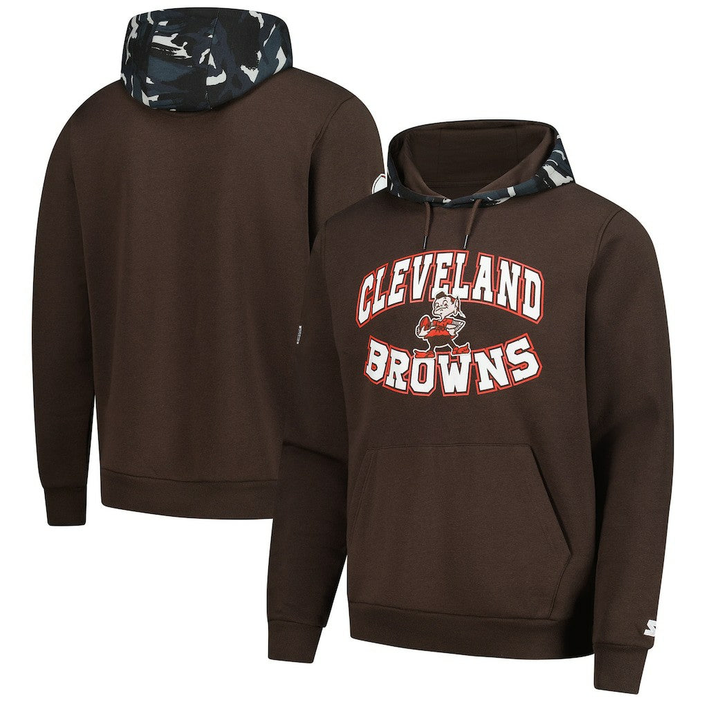 Cleveland Browns Starter Thursday Night Gridiron Vintage Logo Pullover Hoodie - Brown discount