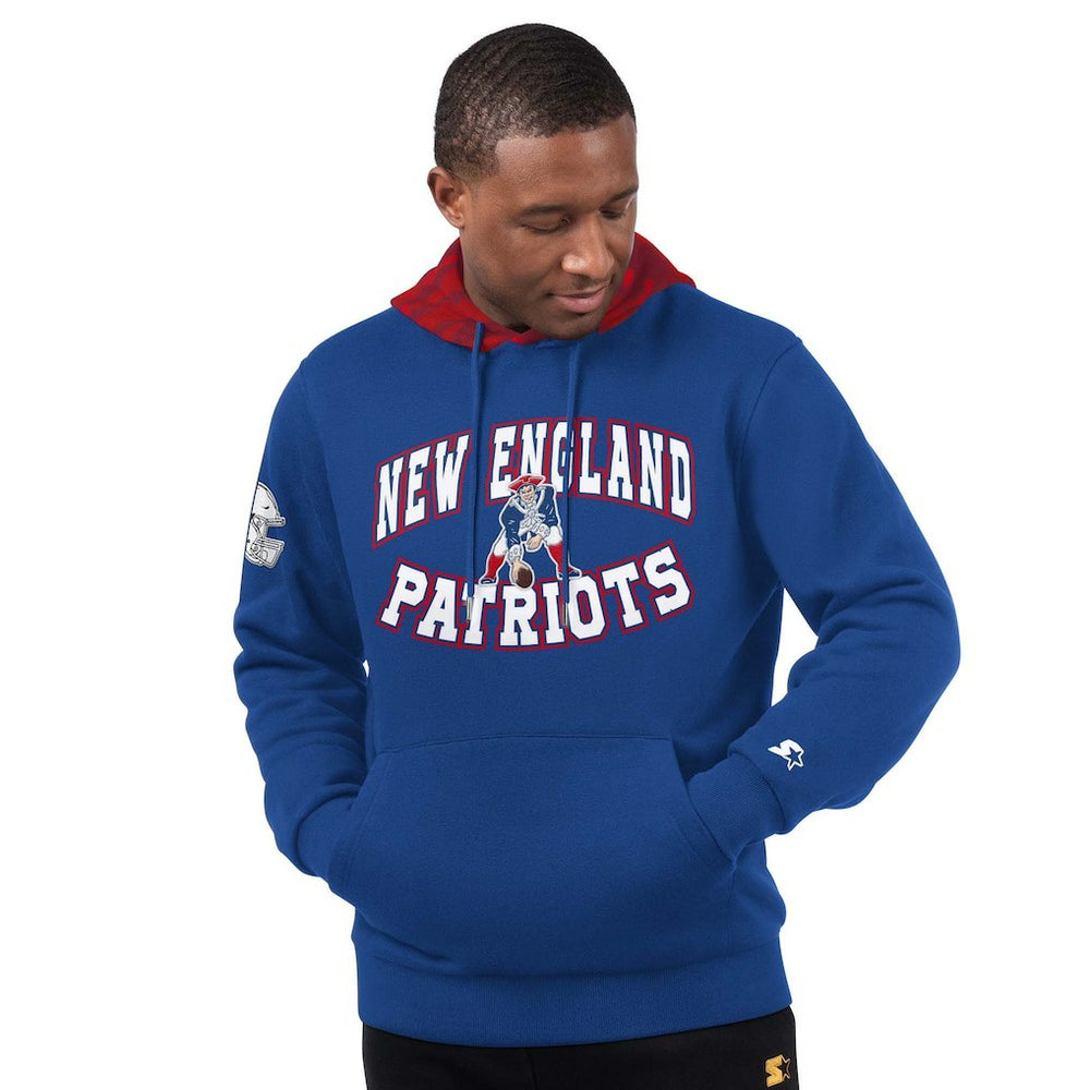 New England Patriots Starter Thursday Night Gridiron Vintage Logo Pullover Hoodie - Royal sale