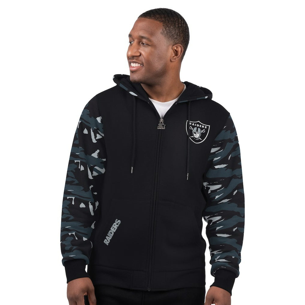 Las Vegas Raiders Starter Thursday Night Gridiron Full-Zip Hoodie - Black outlet