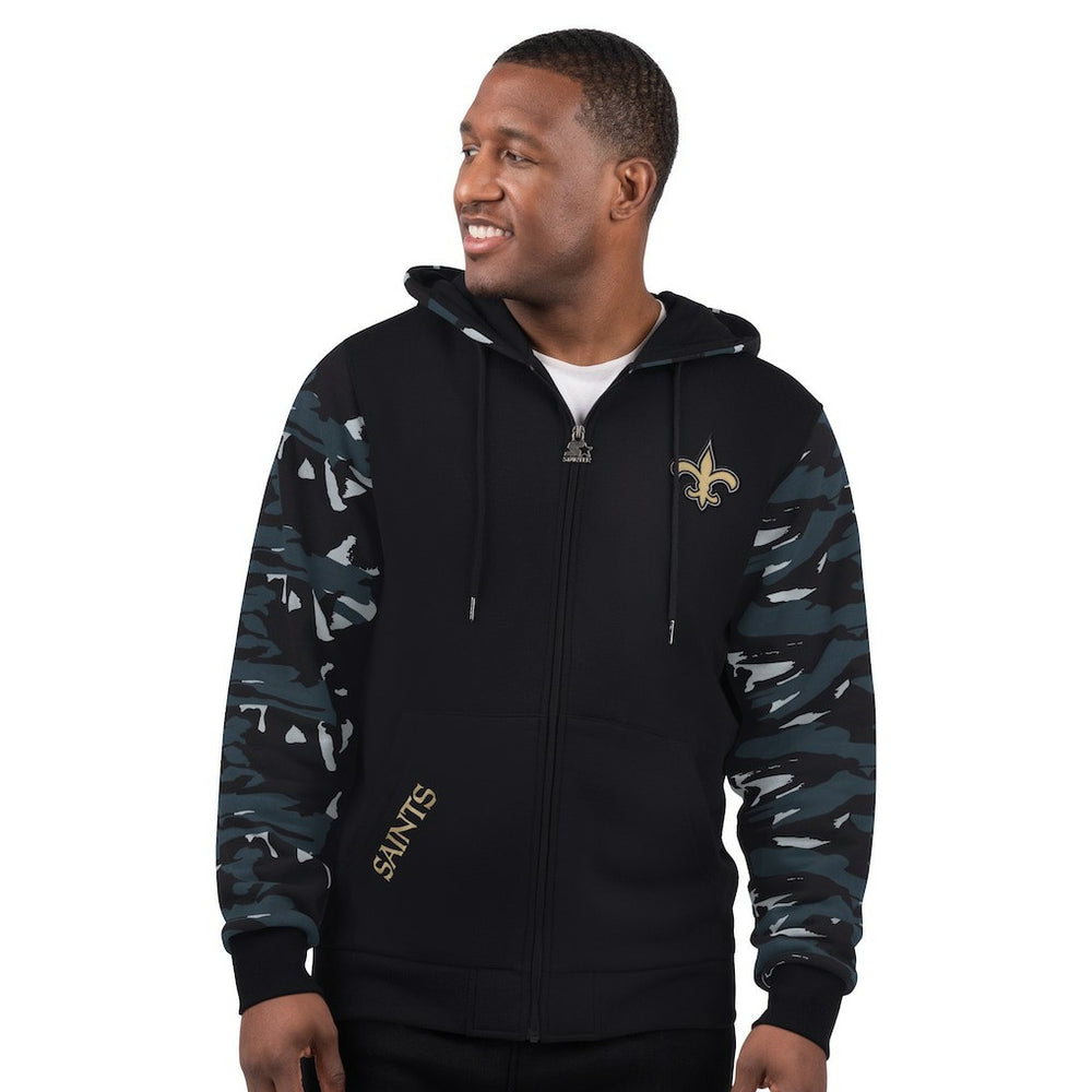 New Orleans Saints Starter Thursday Night Gridiron Full-Zip Hoodie - Black discount