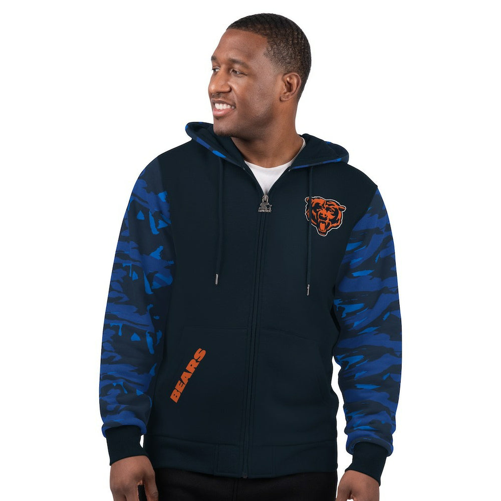 Chicago Bears Starter Thursday Night Gridiron Full-Zip Hoodie - Navy discount