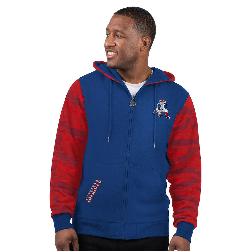 New England Patriots Starter Thursday Night Gridiron Vintage Logo Full-Zip Hoodie - Navy for sale