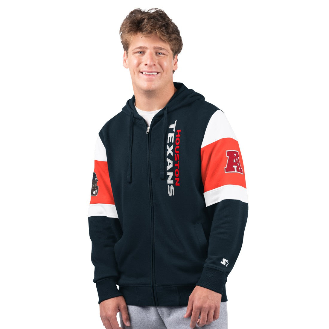 Houston Texans Starter Extreme Full-Zip Hoodie - Navy on sale