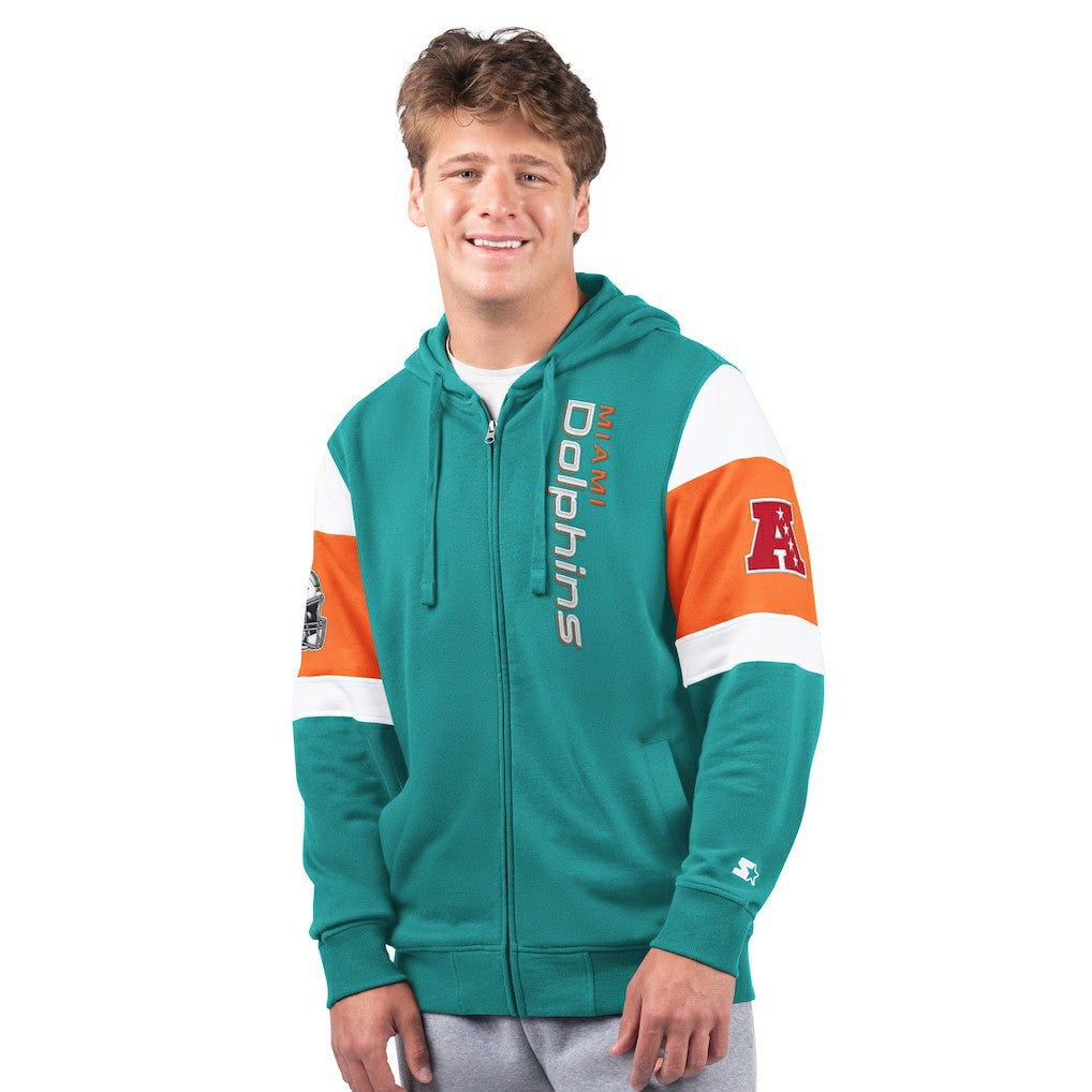 Miami Dolphins Starter Extreme Full-Zip Hoodie - Aqua sale
