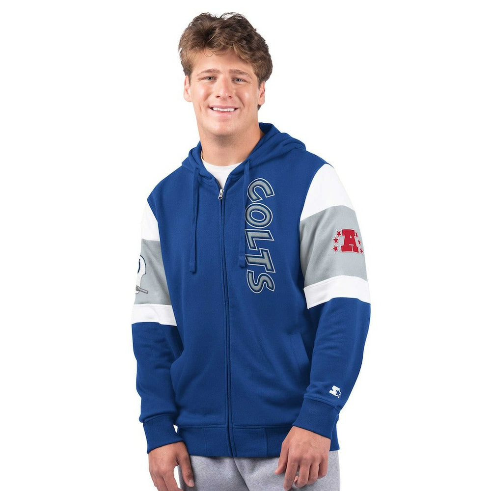 Indianapolis Colts Starter Extreme Vintage Logo Full-Zip Hoodie - Royal cheap