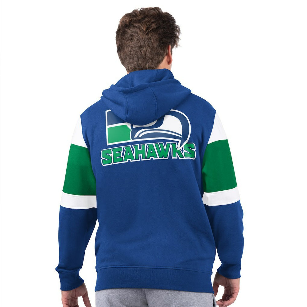 Seattle Seahawks Starter Extreme Vintage Logo Full-Zip Hoodie - Royal outlet