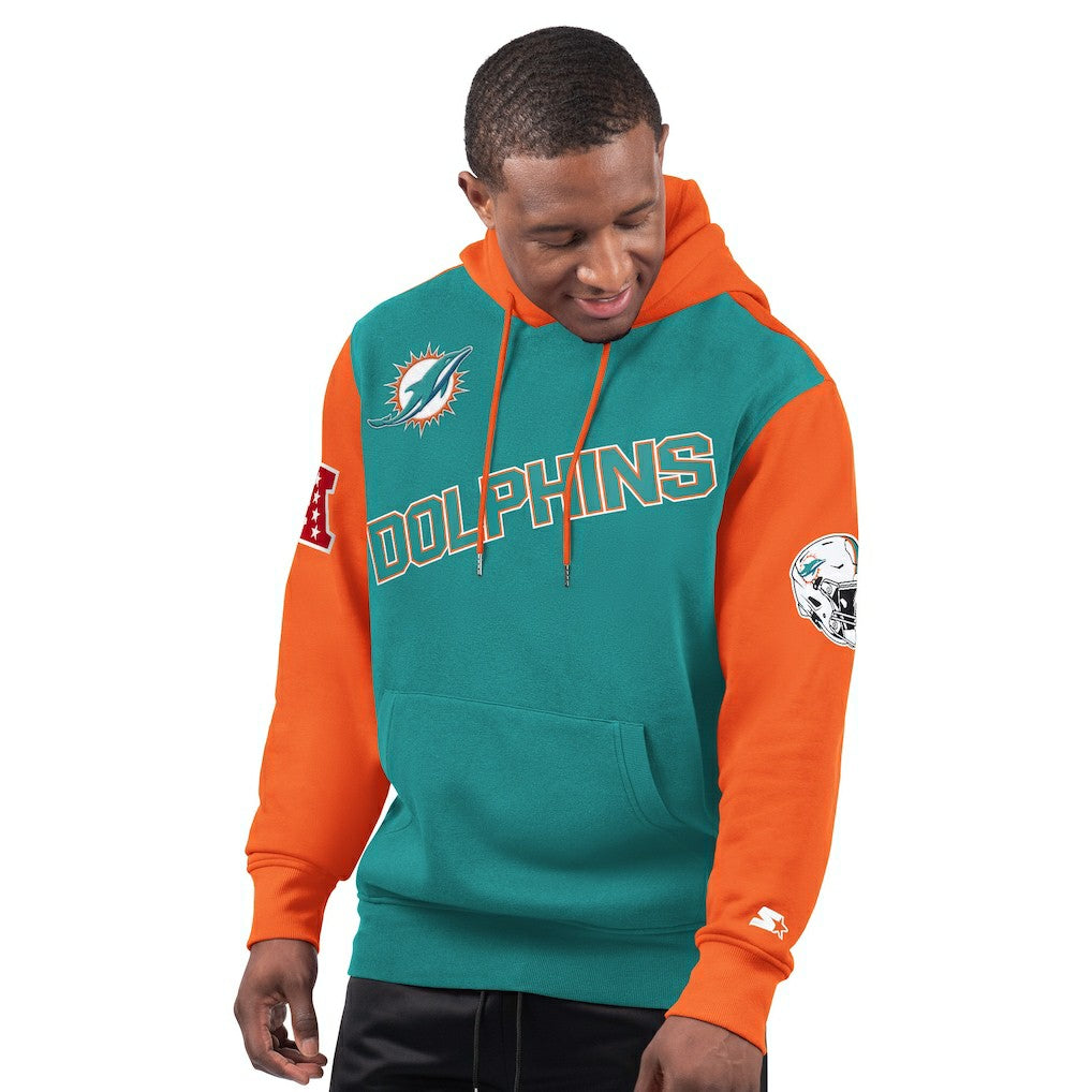 Miami Dolphins Starter Extreme Pullover Hoodie - Aqua on sale