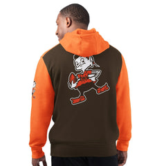 Cleveland Browns Starter Extreme Vintage Logo Pullover Hoodie - Brown discount