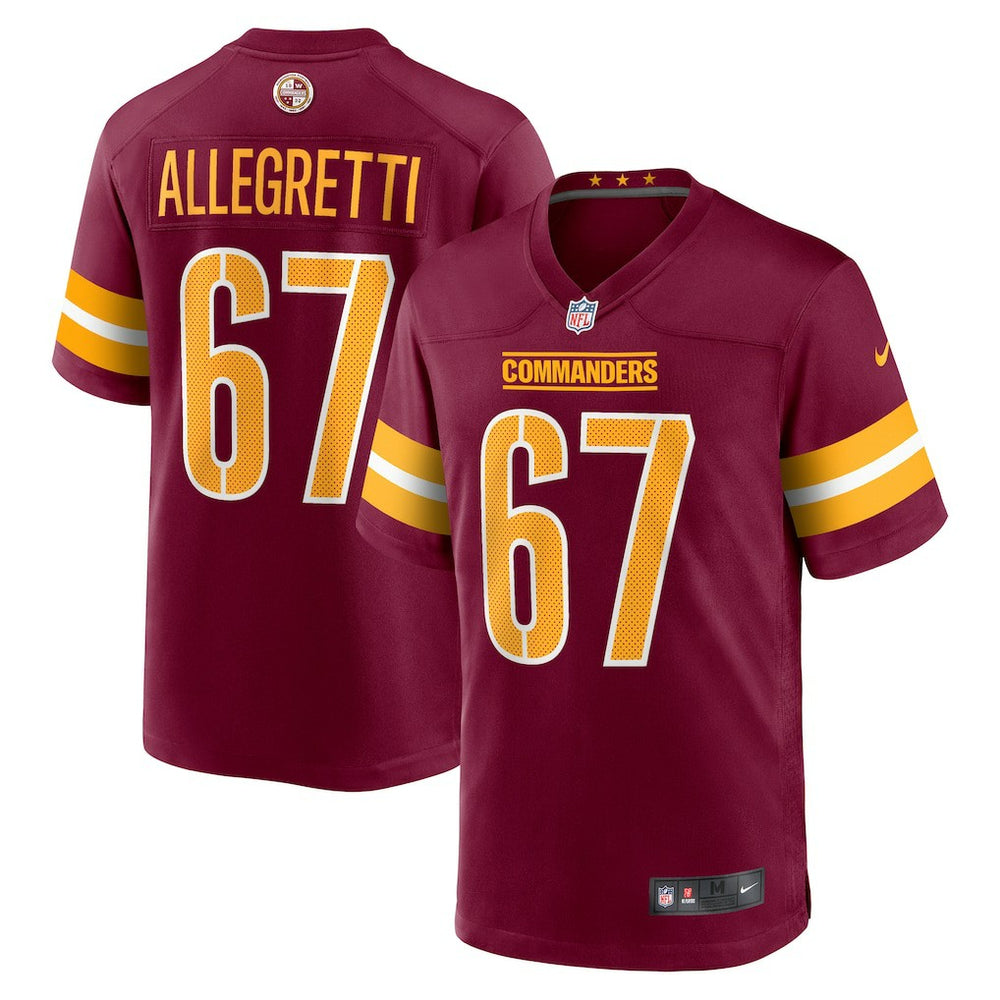 Nick Allegretti Washington Commanders Game Jersey - Burgundy | Nike online