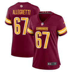 Nick Allegretti Washington Commanders Women's Game Jersey - Burgundy | Nike for sale
