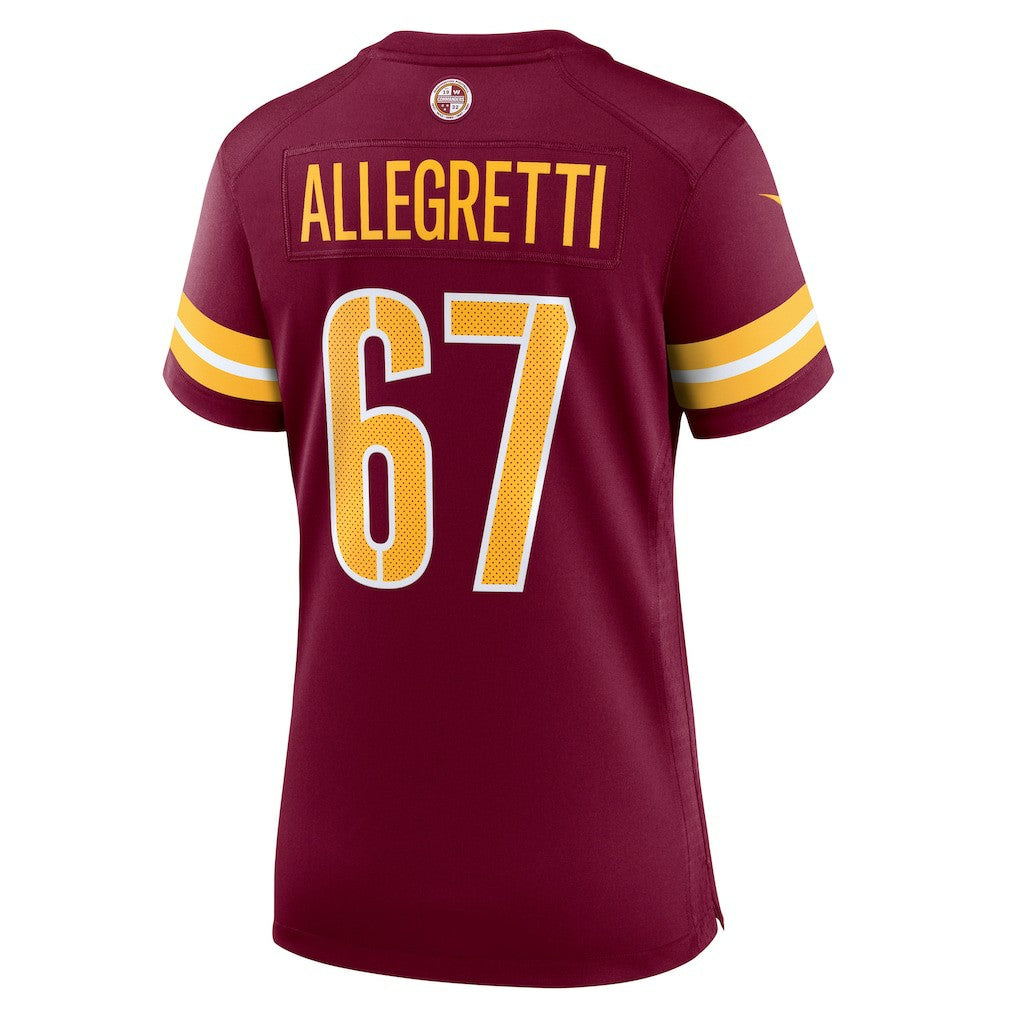 Nick Allegretti Washington Commanders Women's Game Jersey - Burgundy | Nike for sale