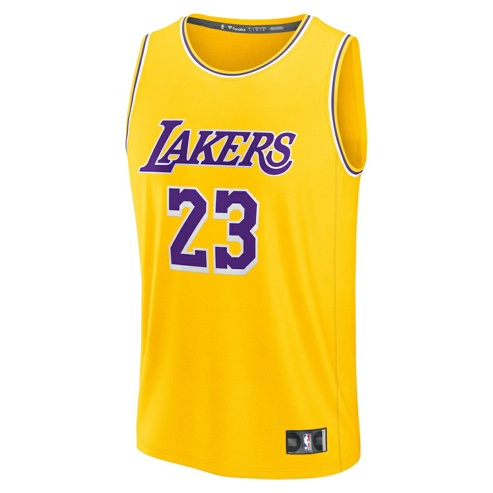 LeBron James Los Angeles Lakers Fast Break Replica Jersey - Icon Edition - Gold | Fanatics discount