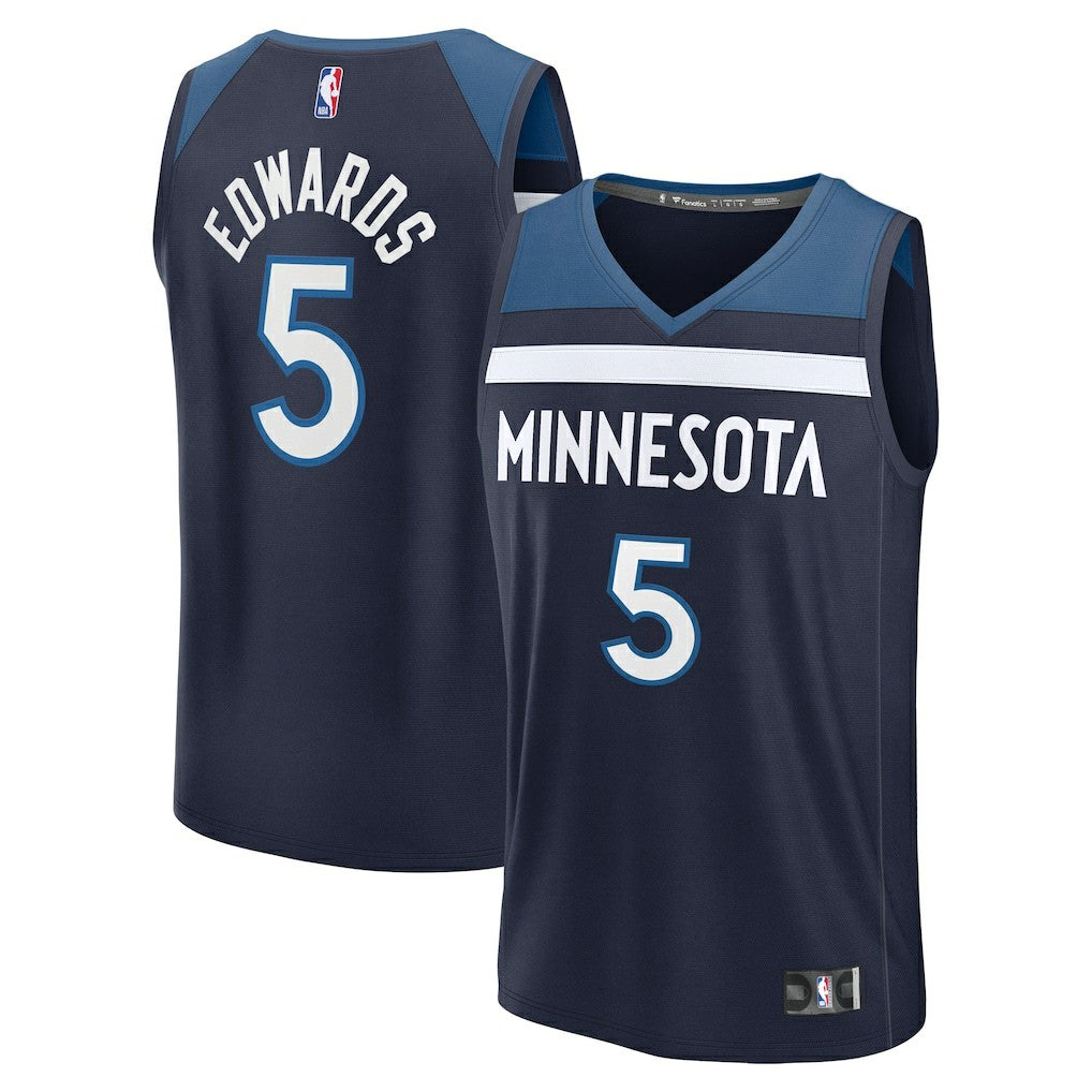 Anthony Edwards Minnesota Timberwolves Fast Break Replica Player Jersey - Icon Edition - Navy | Fanatics outlet
