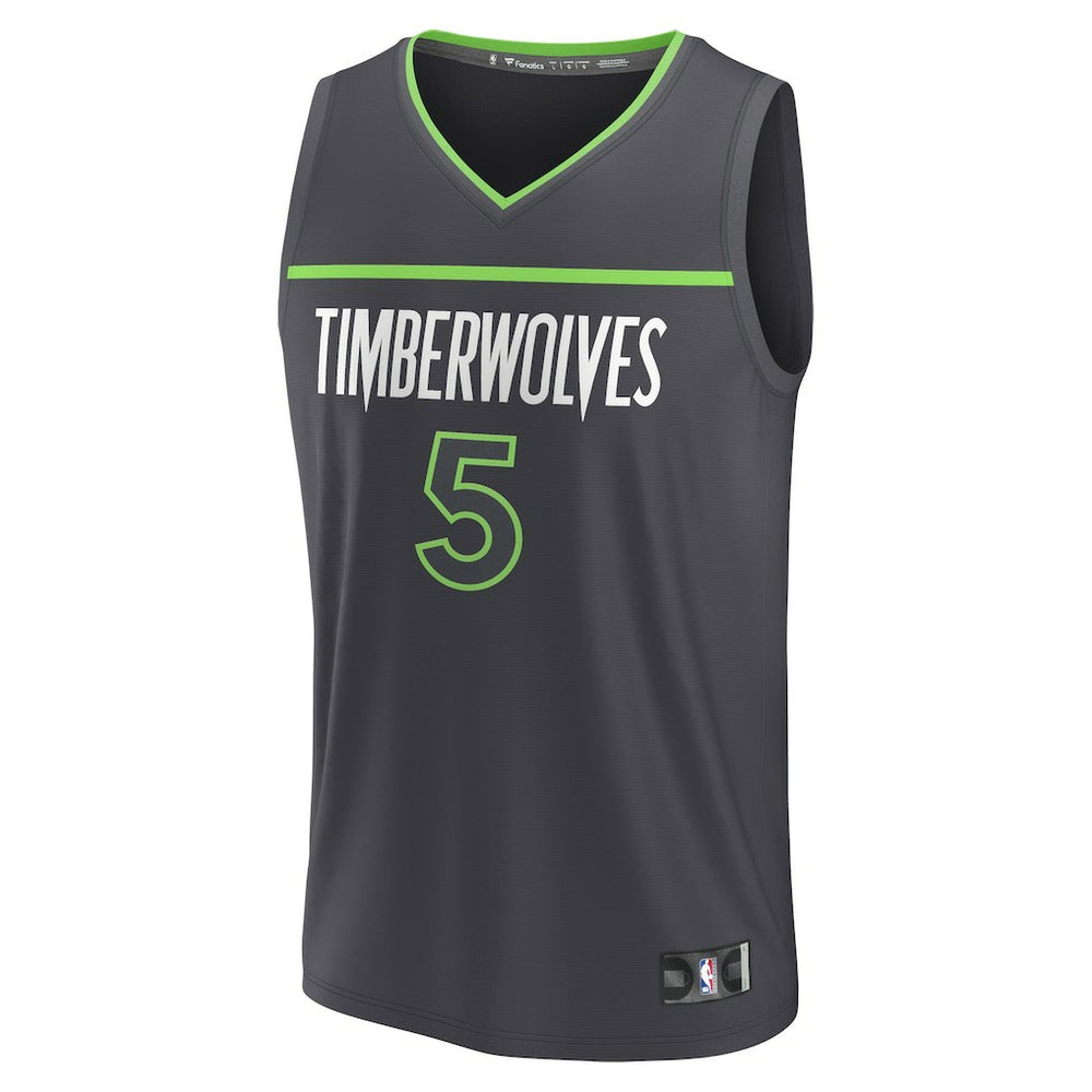 Anthony Edwards Minnesota Timberwolves Fast Break Replica Player Jersey - Statement Edition - Anthracite | Fanatics outlet