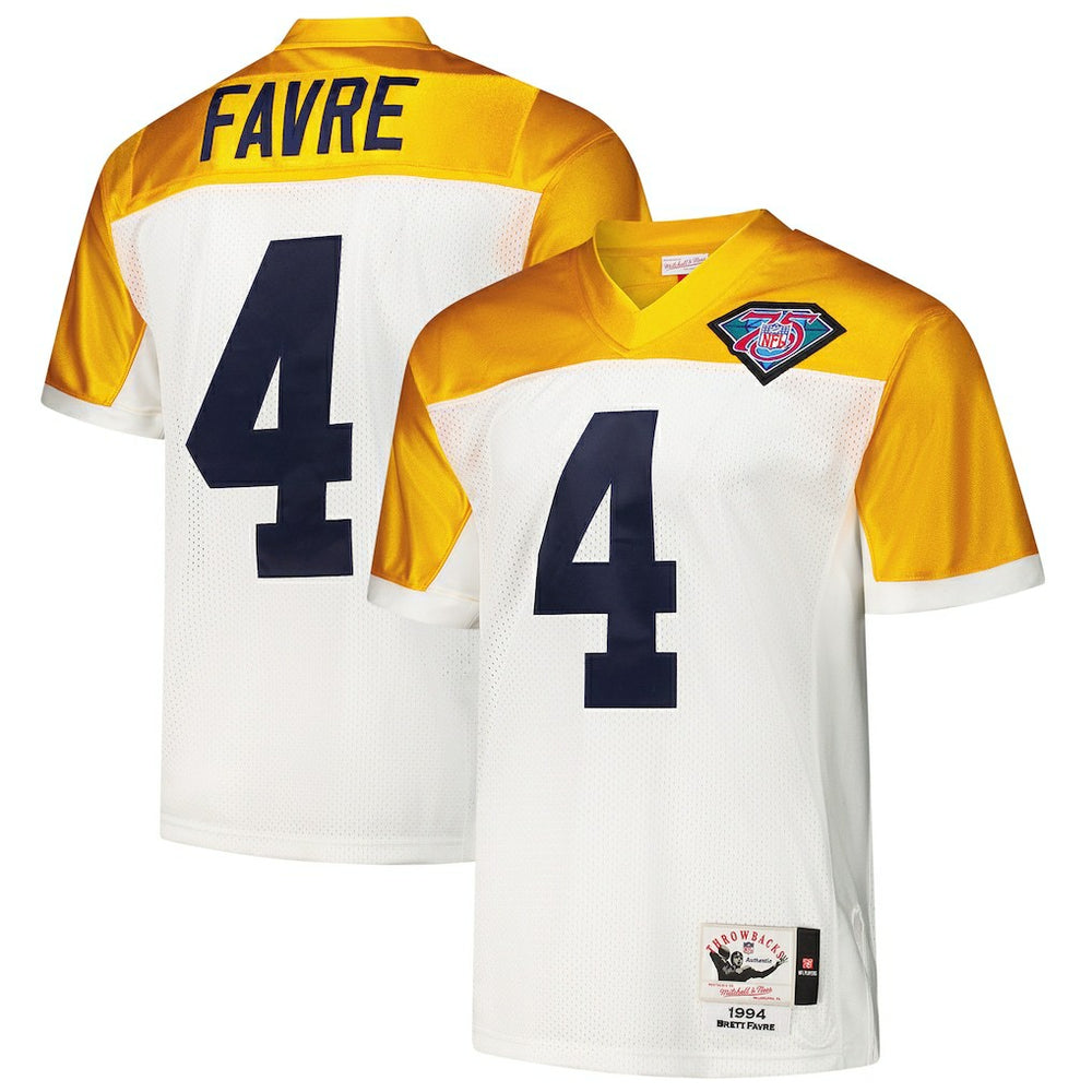 Brett Favre Green Bay Packers 1994 Authentic Throwback Retired Player Jersey - White discount