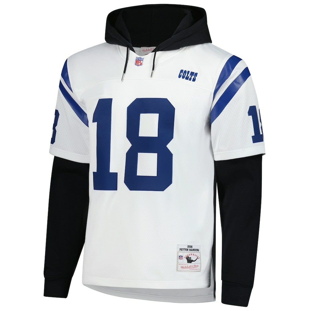 Peyton Manning Indianapolis Colts Player Name & Number Hoodie Legacy Jersey - White online