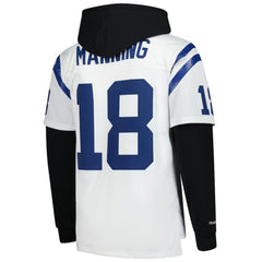 Peyton Manning Indianapolis Colts Player Name & Number Hoodie Legacy Jersey - White online