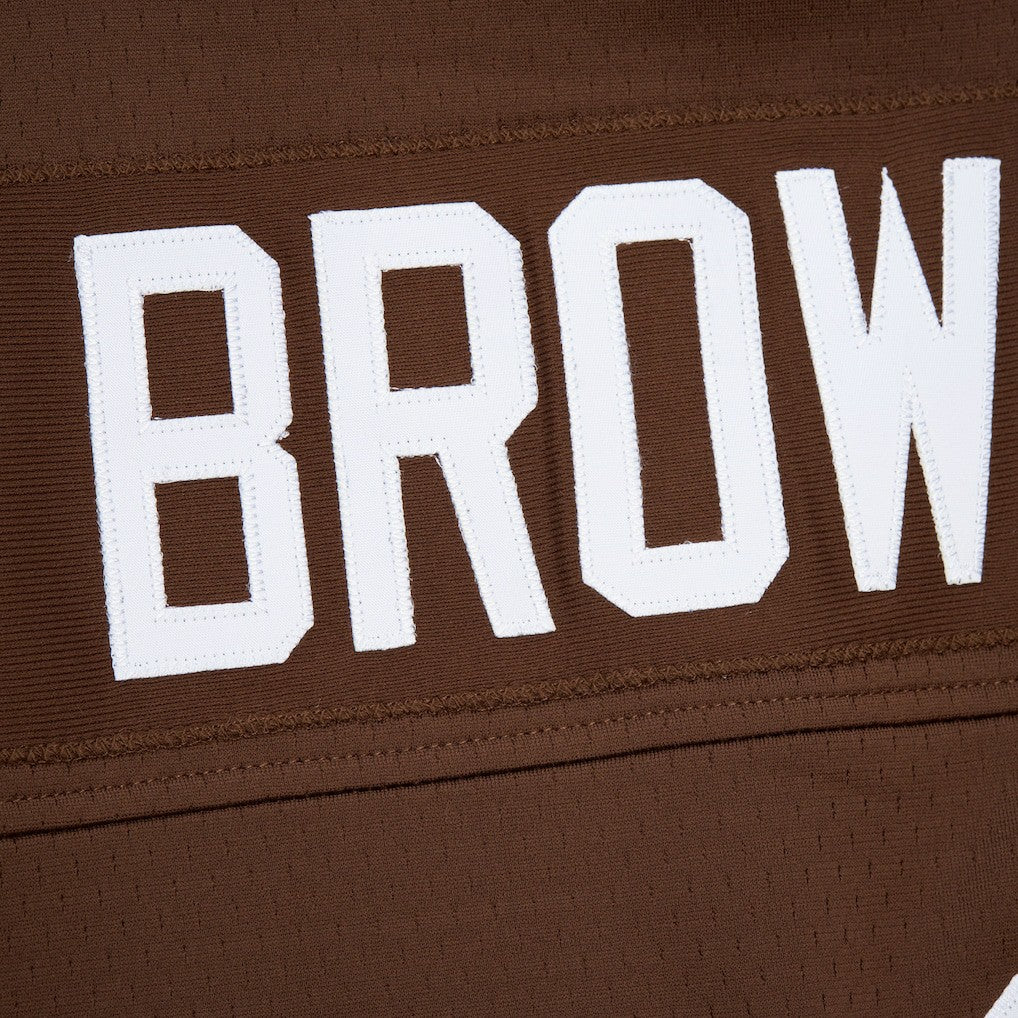 Jim Brown Cleveland Browns Player Name & Number Hoodie Legacy Jersey - Brown sale
