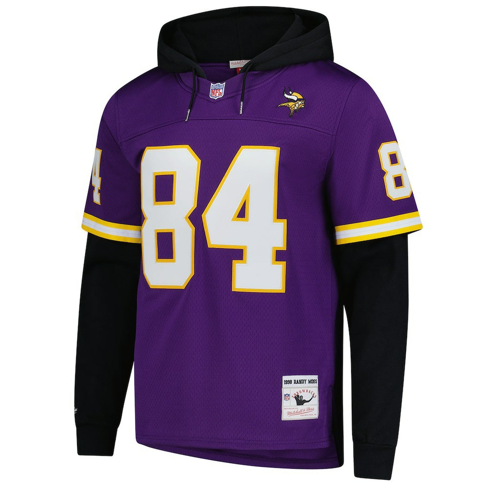 Randy Moss Minnesota Vikings Player Name & Number Hoodie Legacy Jersey - Purple for sale