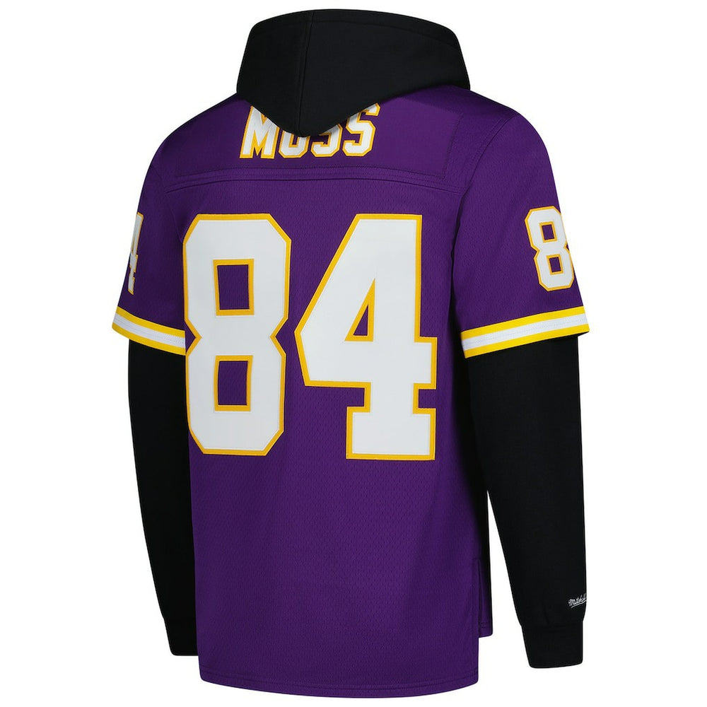 Randy Moss Minnesota Vikings Player Name & Number Hoodie Legacy Jersey - Purple for sale