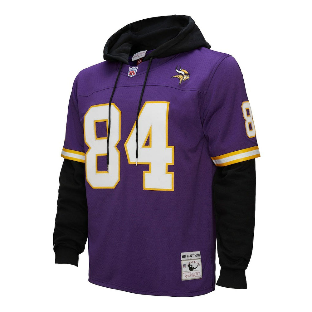Randy Moss Minnesota Vikings Player Name & Number Hoodie Legacy Jersey - Purple for sale