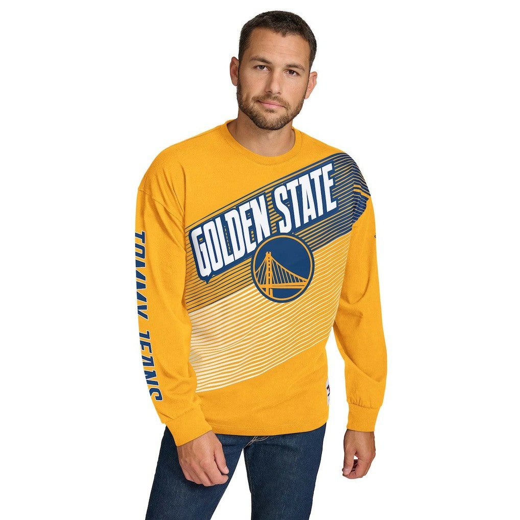 Golden State Warriors Tommy Jeans Lucas Long Sleeve T-Shirt sale - Gold for sale