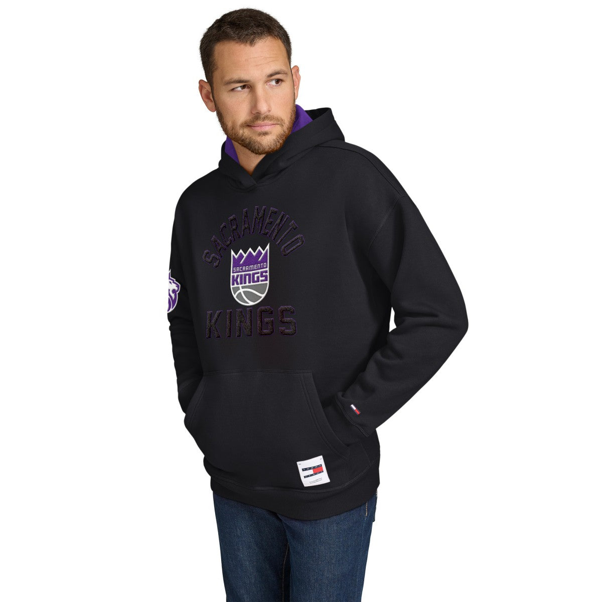 Sacramento Kings Tommy Jeans Sebastian Pullover Hoodie - Black discount