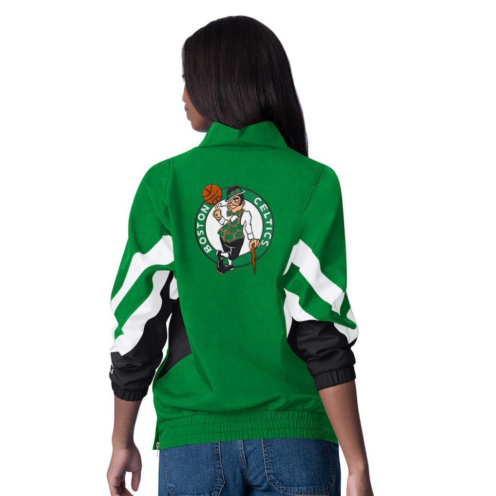 Boston Celtics Starter Women's Renegade Oxford Half-Zip Jacket - Kelly Green outlet